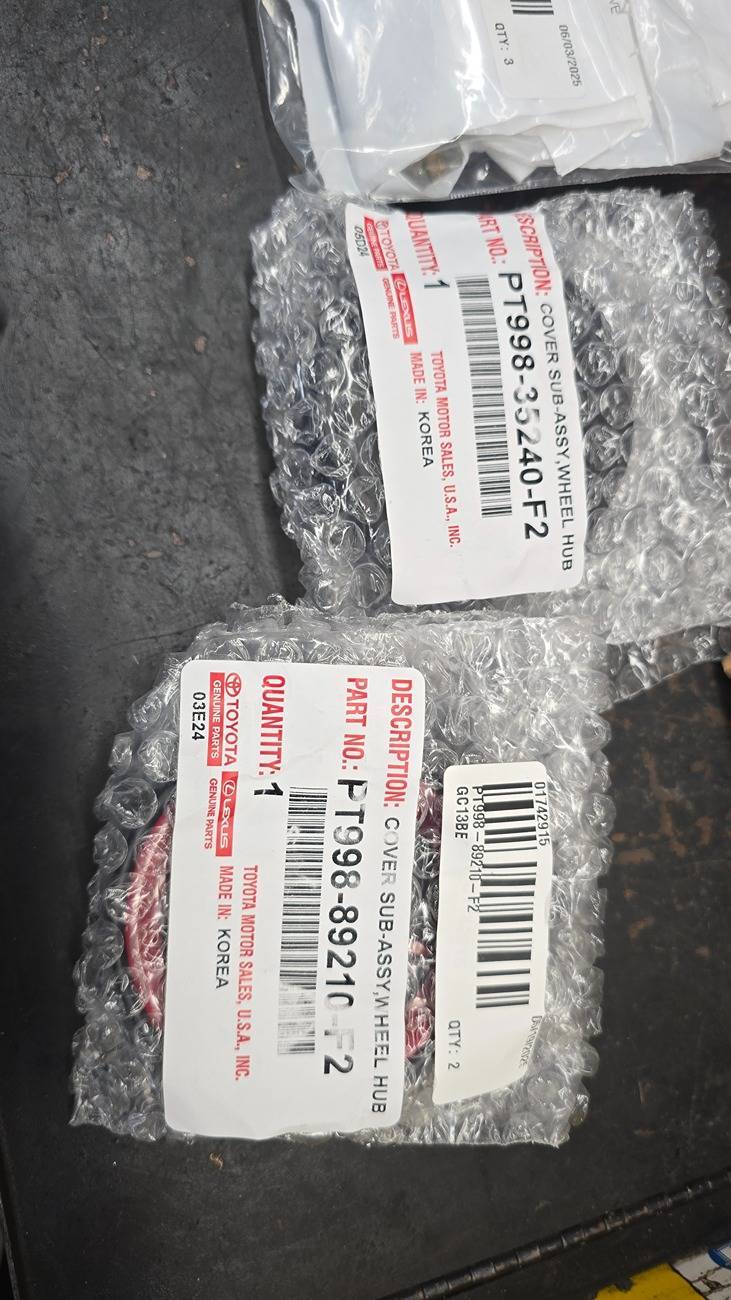 2025 4runner 6th gen Part numbers for TRD PRO wheels, valve stem kit, center caps. Various center caps fit depending on the look you want. 1000019412