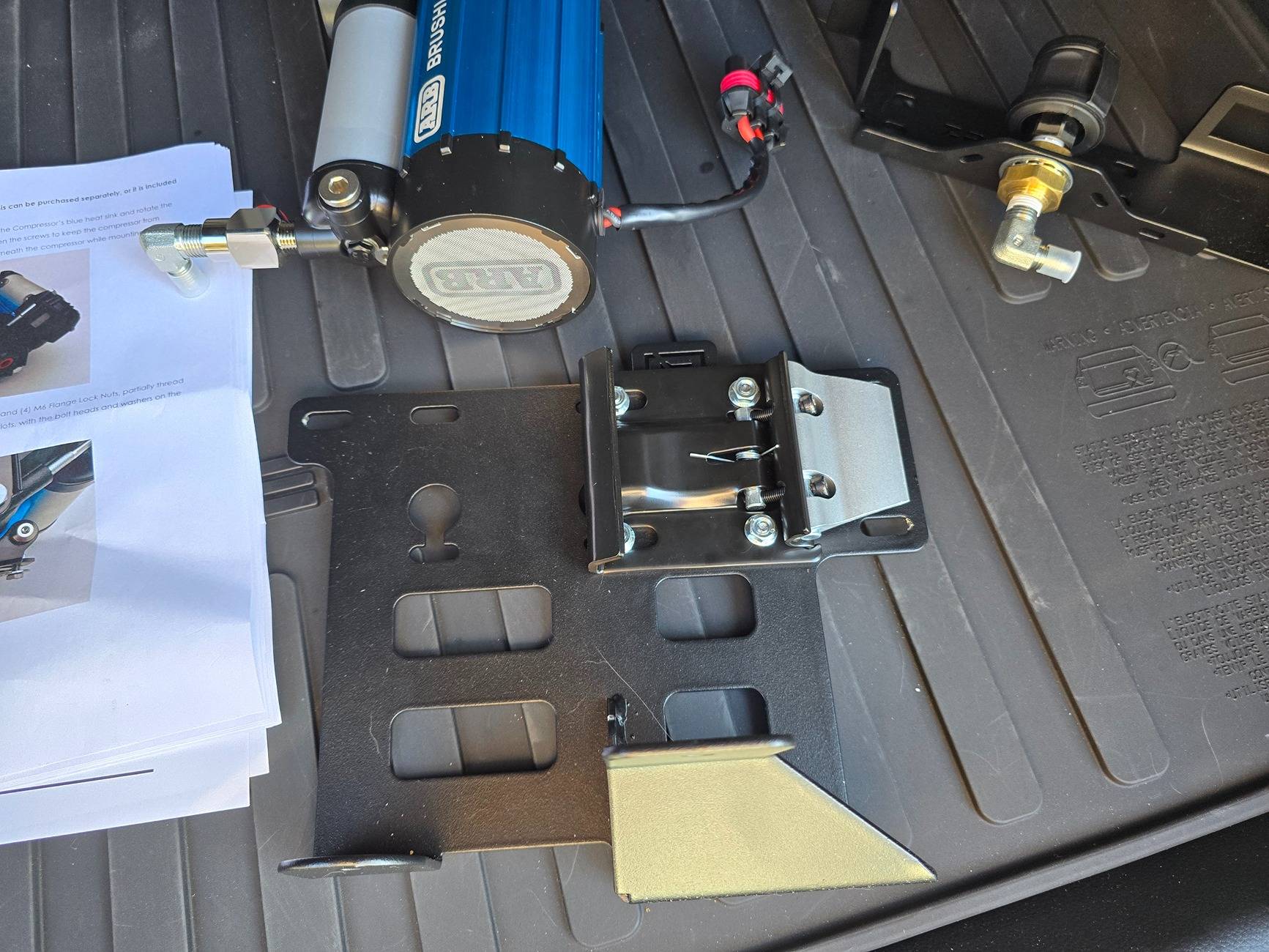 2025 4runner 6th gen ARB Brushless Single Compressor under hood install with Zroadz Tacoma Bracket with pics. 1000019428