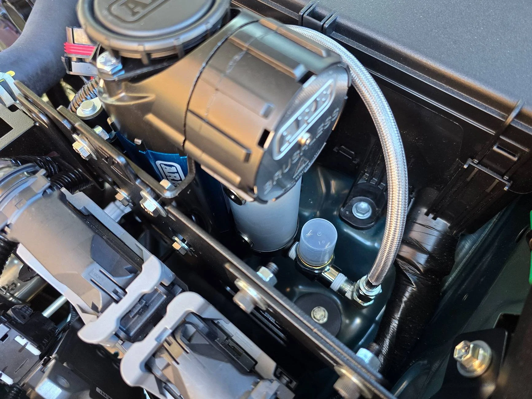 2025 4runner 6th gen ARB Brushless Single Compressor under hood install with Zroadz Tacoma Bracket with pics. 1000019438