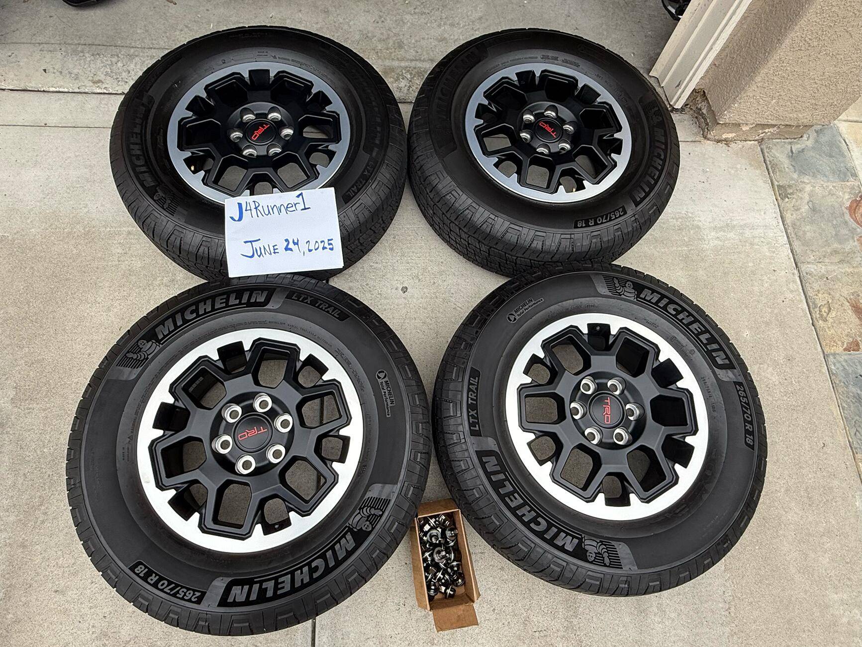 2025 4runner 6th gen OEM Wheels & Tires Takeoffs OffRoad Premium MAX - $1000 OBO tempImageDCOfk