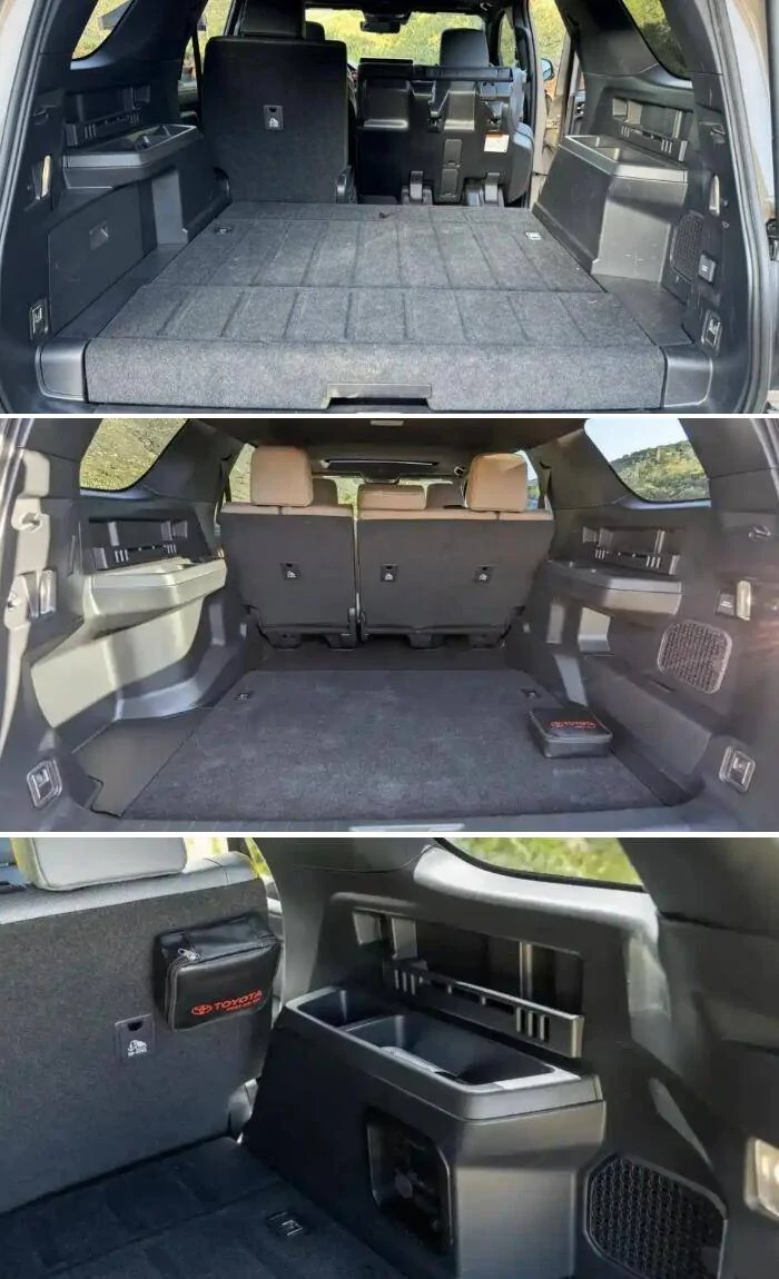 2025 4runner 6th gen Factory air compressor on a hybrid OR? 2025 4Runner Rear Cargo Area Configurations