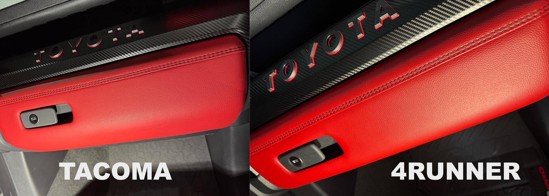 2025 4runner 6th gen Superficial comparison look at Tacoma vs 4Runner TRD Pro (materials, build quality, feel, paint) Screenshot 2025-07-01 at 4.04.49 PM