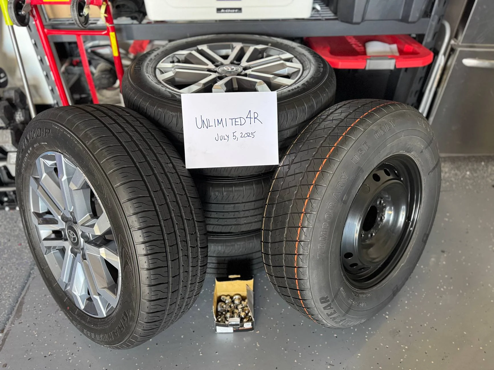 2025 4runner 6th gen For Sale: 2025 Limited Wheels and Tires including TPMS and Spare IMG_7574 wheels dated