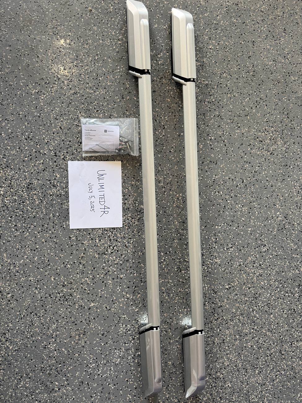2025 4runner 6th gen For Sale: Silver (Limited) Roof Rails IMG_7580 roof rails dated