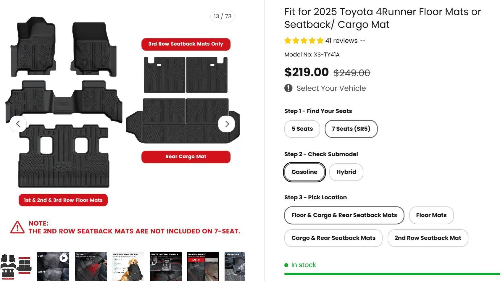 2025 4runner 6th gen 6th Gen 7 seater Floor Mats / liners 1751985541582-wv