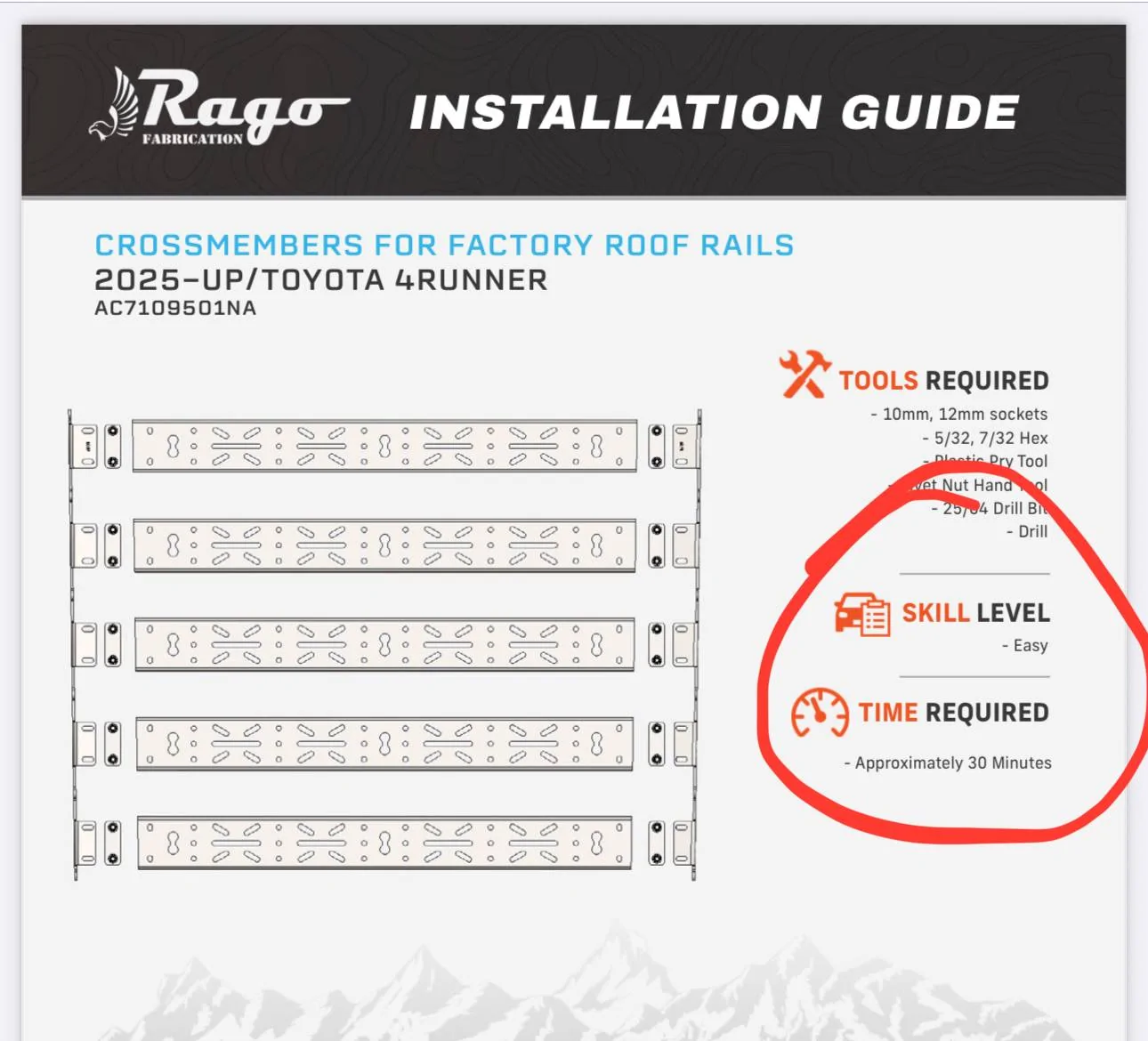 2025 4runner 6th gen Rago Fabrication Factory Rail Crossbars and Prinsu Ladder installed IMG_9333