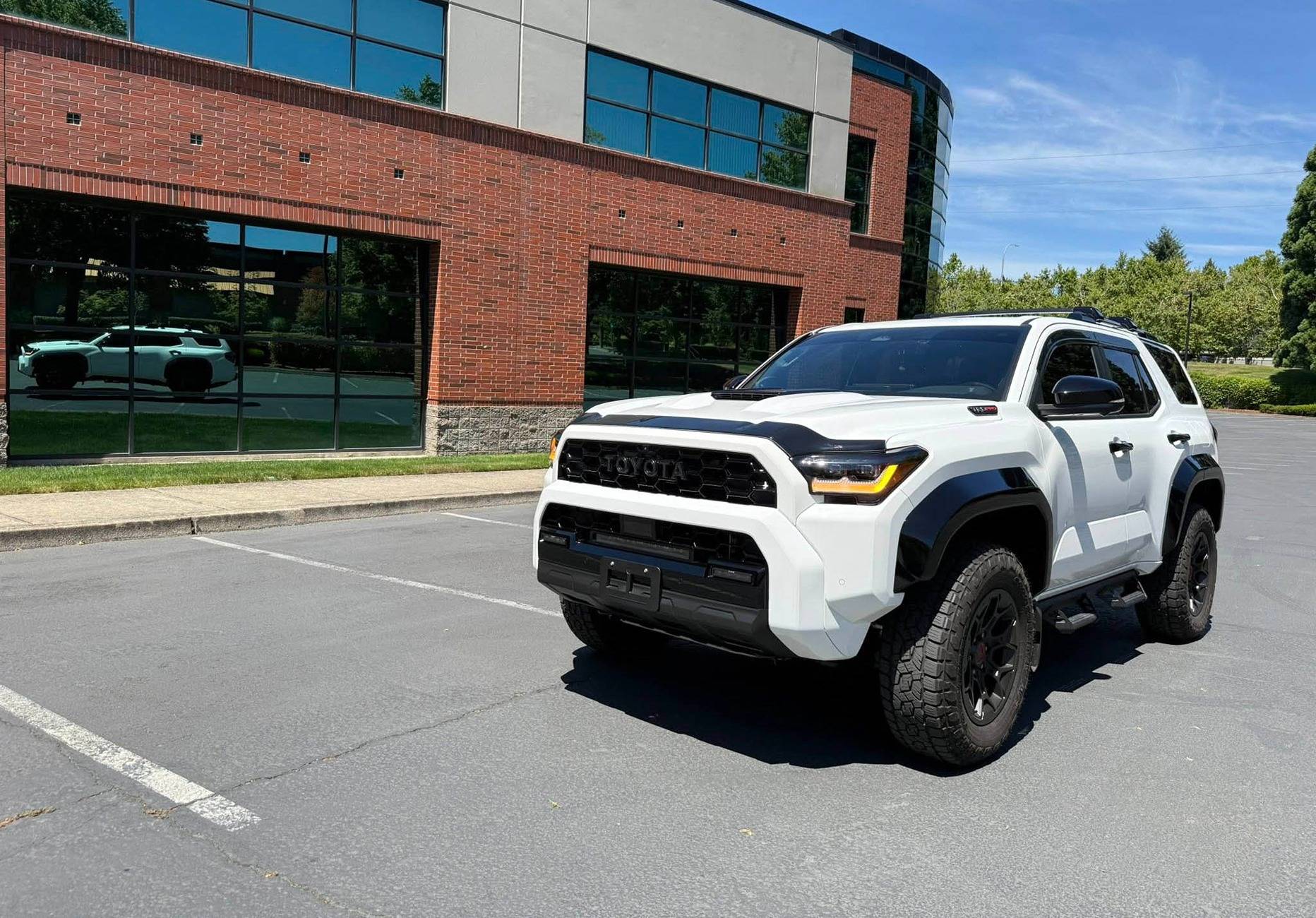 2025 4runner 6th gen Hood Protector Bug Deflector + Window Visors (by Husky Liners) - installed on TRD Pro Low Profile Hood Protector Deflector + Window Visors (by Husky Liners) - installed on TRD Pro 2