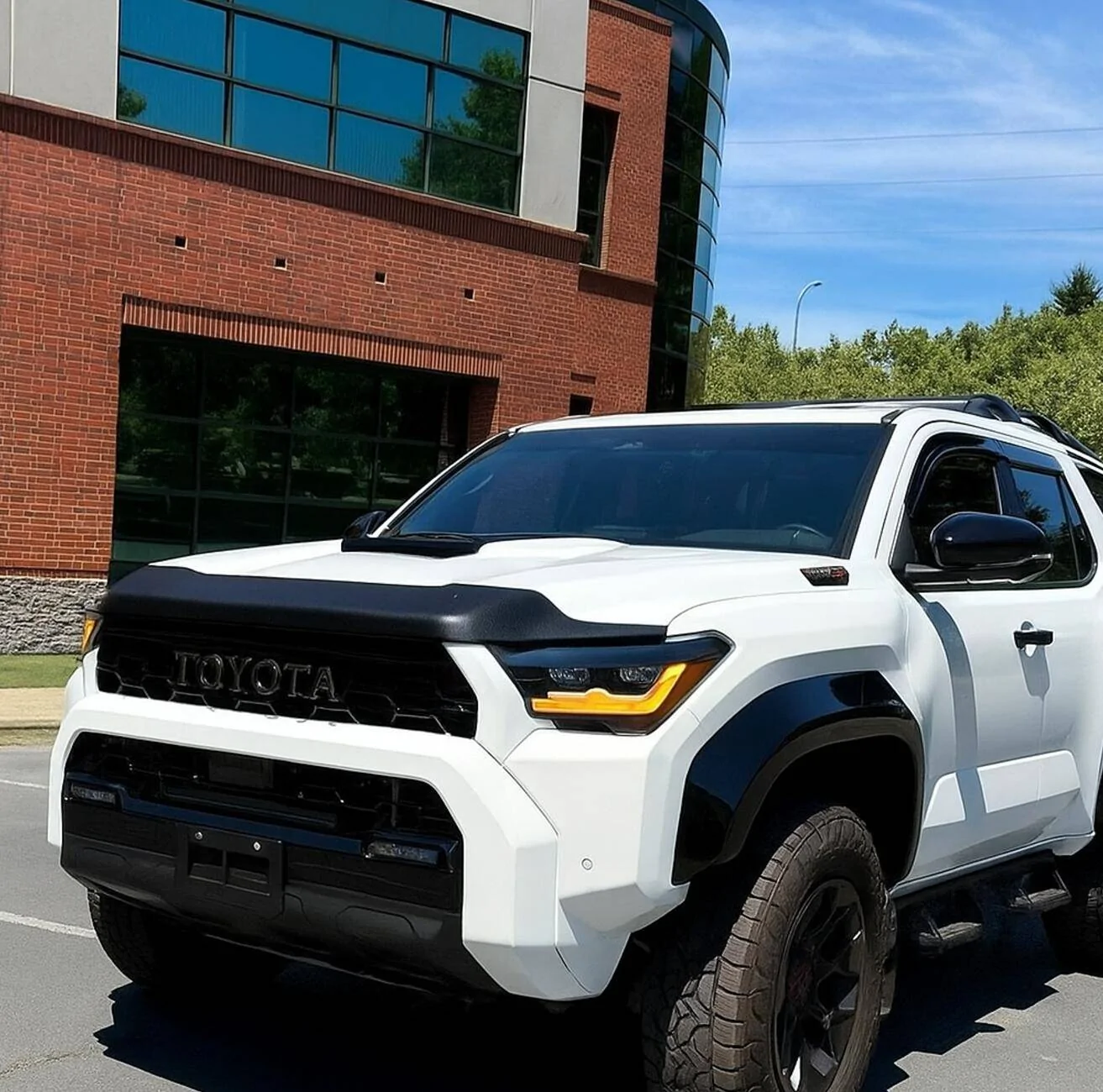 2025 4runner 6th gen Hood Protector Bug Deflector + Window Visors (by Husky Liners) - installed on TRD Pro 1752333337252-f9