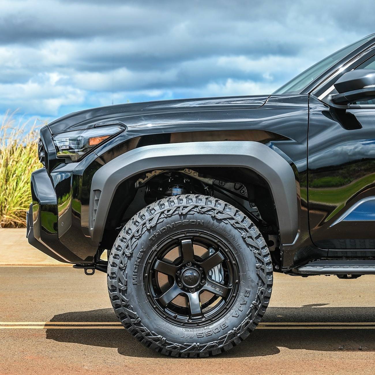 2025 4runner 6th gen Black TRD Off-Road build on: ReadyLift 2.5" Inch Lift Kit, Fuel Rush 18x9 +20 Offset Wheels, Mickey Thompson Baja Boss AT 295/70/18t Black TRD Off-Road build on: ReadyLift 2.5%22 Inch Lift Kit, Fuel Rush 18x9 +20 Offset Wheels,