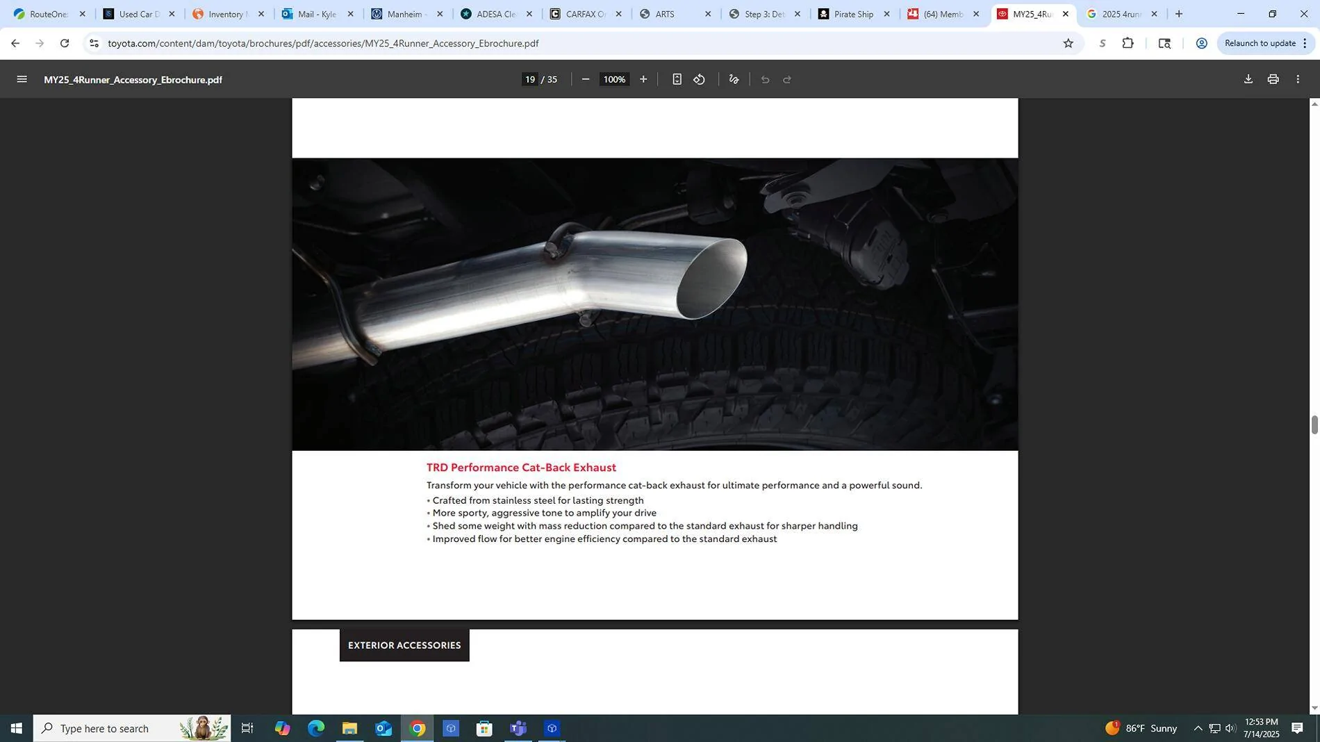 2025 4runner 6th gen TRD Performance Cat Back Exhaust? 1752515621749-e7