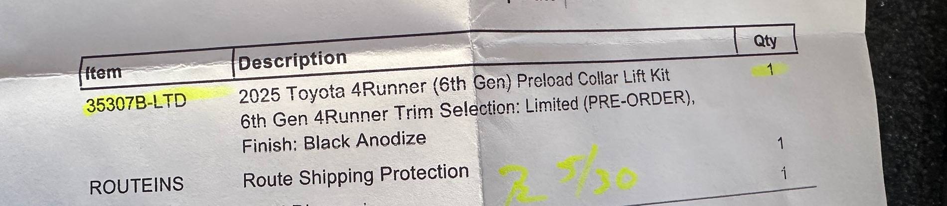 2025 4runner 6th gen WTS: Westcott Designs Preload Collar Lift - LIMITED IMG_9213