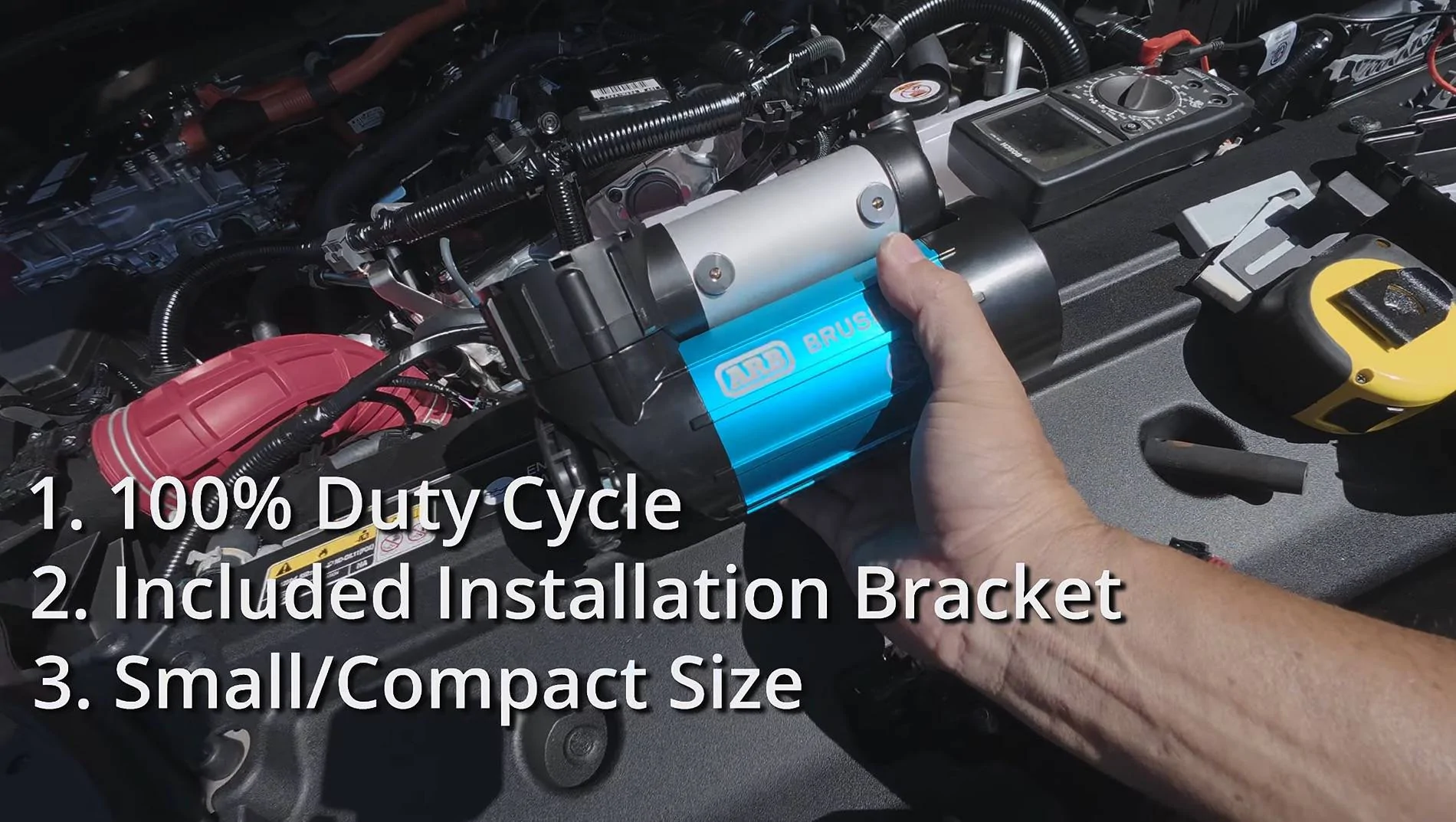 2025 4runner 6th gen AUX wiring, ARB Compressor install, OEM air location details IMG_9766