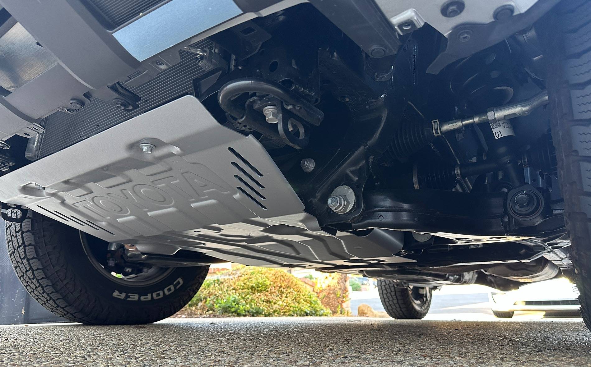 2025 Toyota 4runner Land Cruiser skid plate fits Hybrid 2025+ 4Runner 6th gen (installed on TRD Off-Road). Here's part number # IMG_3982