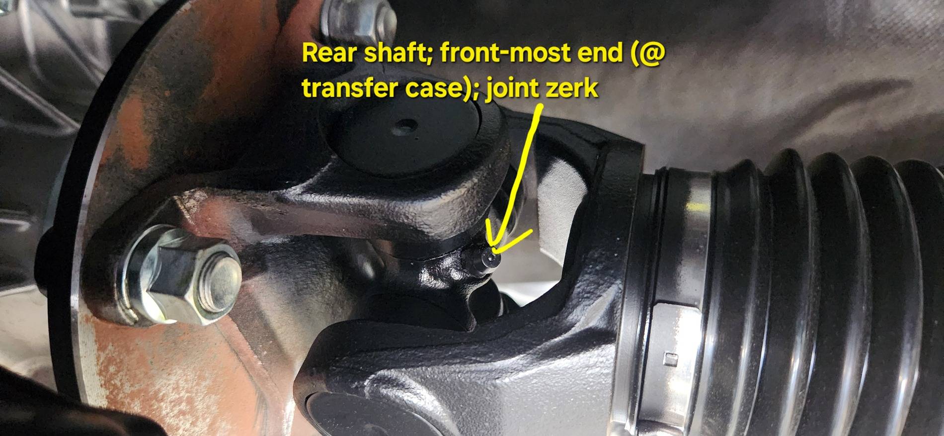 2025 4runner 6th gen Drive shaft (propellar shaft) grease zerk fittings - 4WD (TRD ORP) 20250717_130833