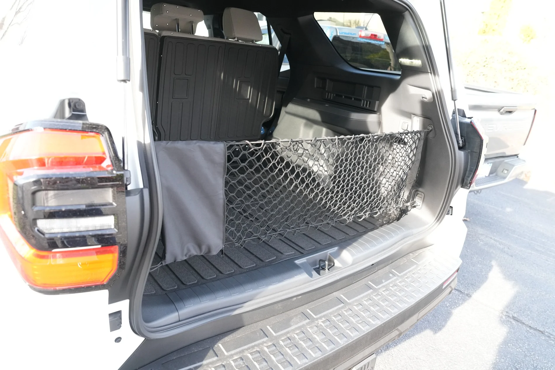 2025 4runner 6th gen 🤠Zekzoop Cargo Net Promotion Event with 30%OFF!! 25款丰田超霸后备箱双层储物网兜-带收纳包款（90x30cm）装车