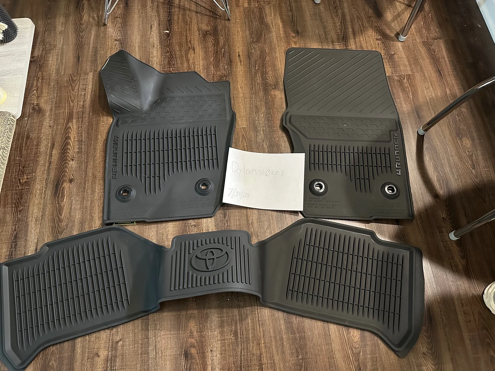 2025 4runner 6th gen OEM All weather and carpet mats for sale IMG_7493