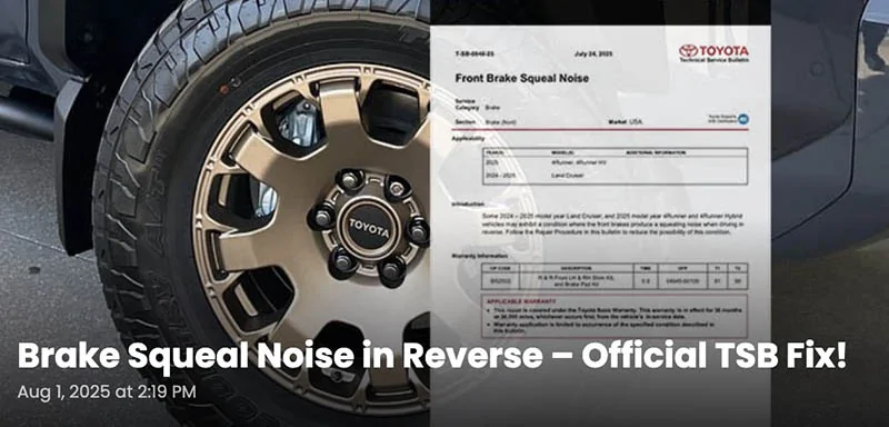 2025 4runner 6th gen SR5 2025 4Runners (Supersonic Red & Black) arrive at Atkins Kroll Toyota in Guam 4runner-brake-squeal-noise-tsb-fix
