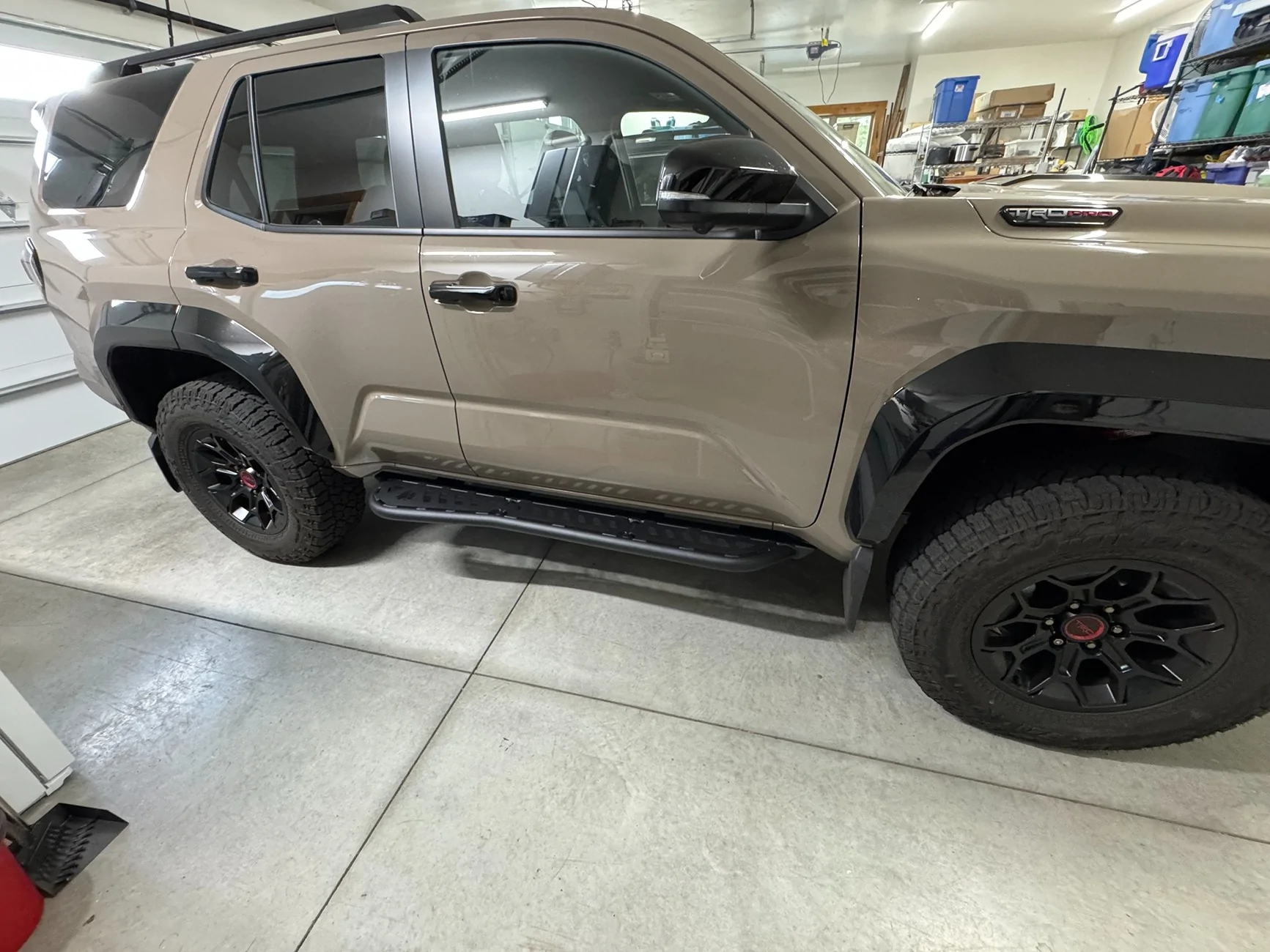 2025 4runner 6th gen Greenlane Offroad Aftermarket Parts for 2025+ 4Runner 6th Gen: roof rack, sliders, recovery points, skid plates, molle side panel, ditch light bracket Greenlane rock sliders installed on 2025 4runner TRD Pro1