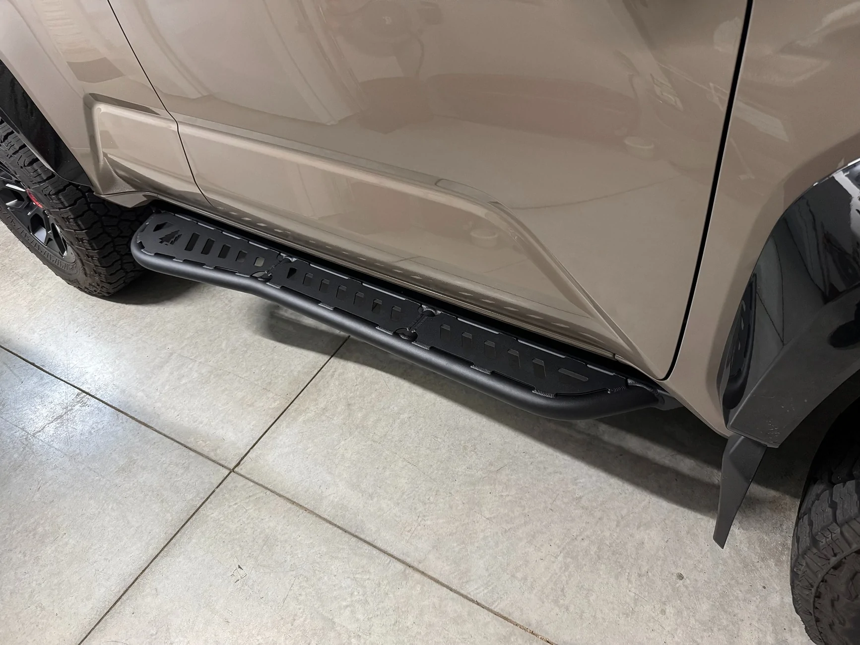 2025 4runner 6th gen Greenlane Offroad Aftermarket Parts for 2025+ 4Runner 6th Gen: roof rack, sliders, recovery points, skid plates, molle side panel, ditch light bracket Greenlane rock sliders installed on 2025 4runner TRD Pro2