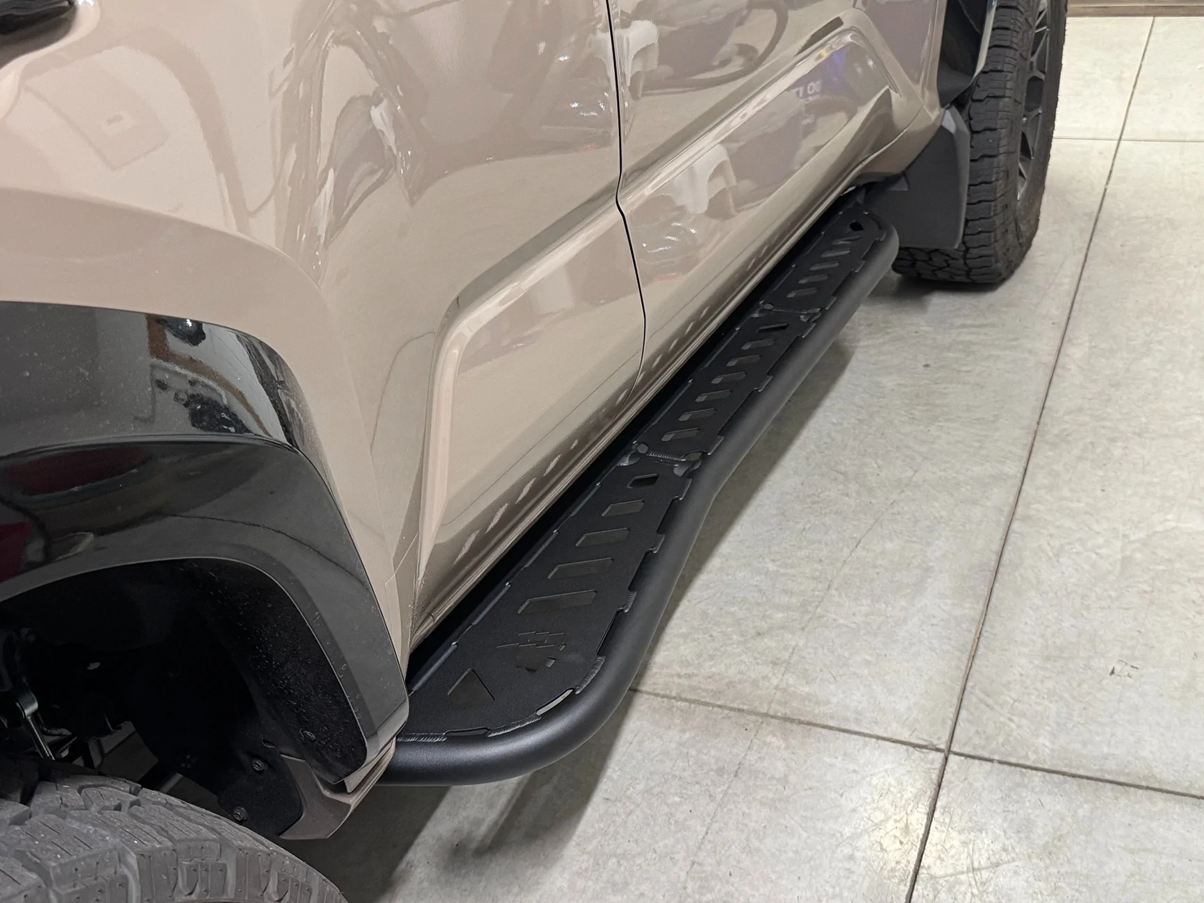 2025 4runner 6th gen Greenlane Offroad Aftermarket Parts for 2025+ 4Runner 6th Gen: roof rack, sliders, recovery points, skid plates, molle side panel, ditch light bracket Greenlane rock sliders installed on 2025 4runner TRD Pro4