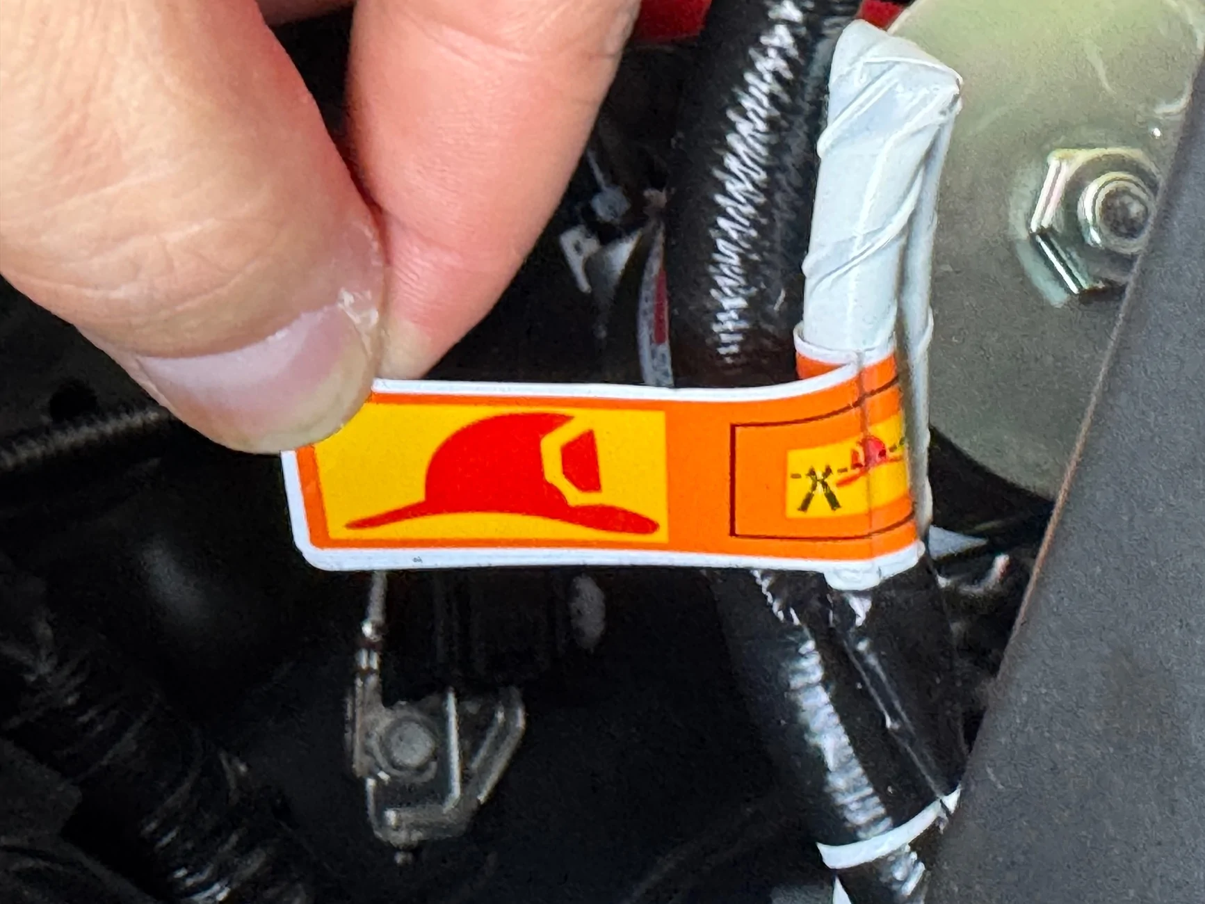 2025 4runner 6th gen In case of a fire! Tag spotted in engine bay IMG_0352