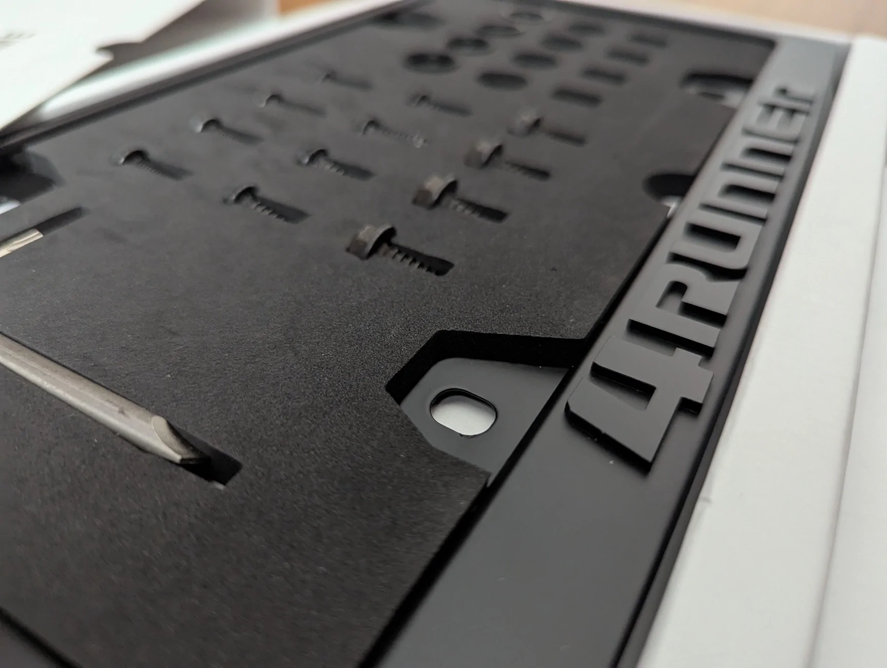 2025 4runner 6th gen License Plate Frame with 3D Raised "4Runner" Letters PXL_20250805_171228171