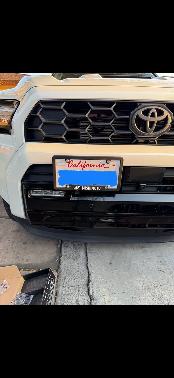 2025 4runner 6th gen Front License plate holder no-drill solution for front bumper? IMG_0108