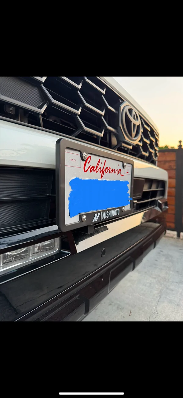 2025 4runner 6th gen Front License plate holder no-drill solution for front bumper? IMG_0109