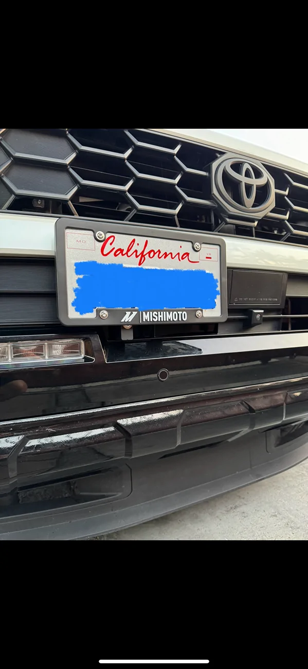 2025 4runner 6th gen Front License plate holder no-drill solution for front bumper? IMG_0110