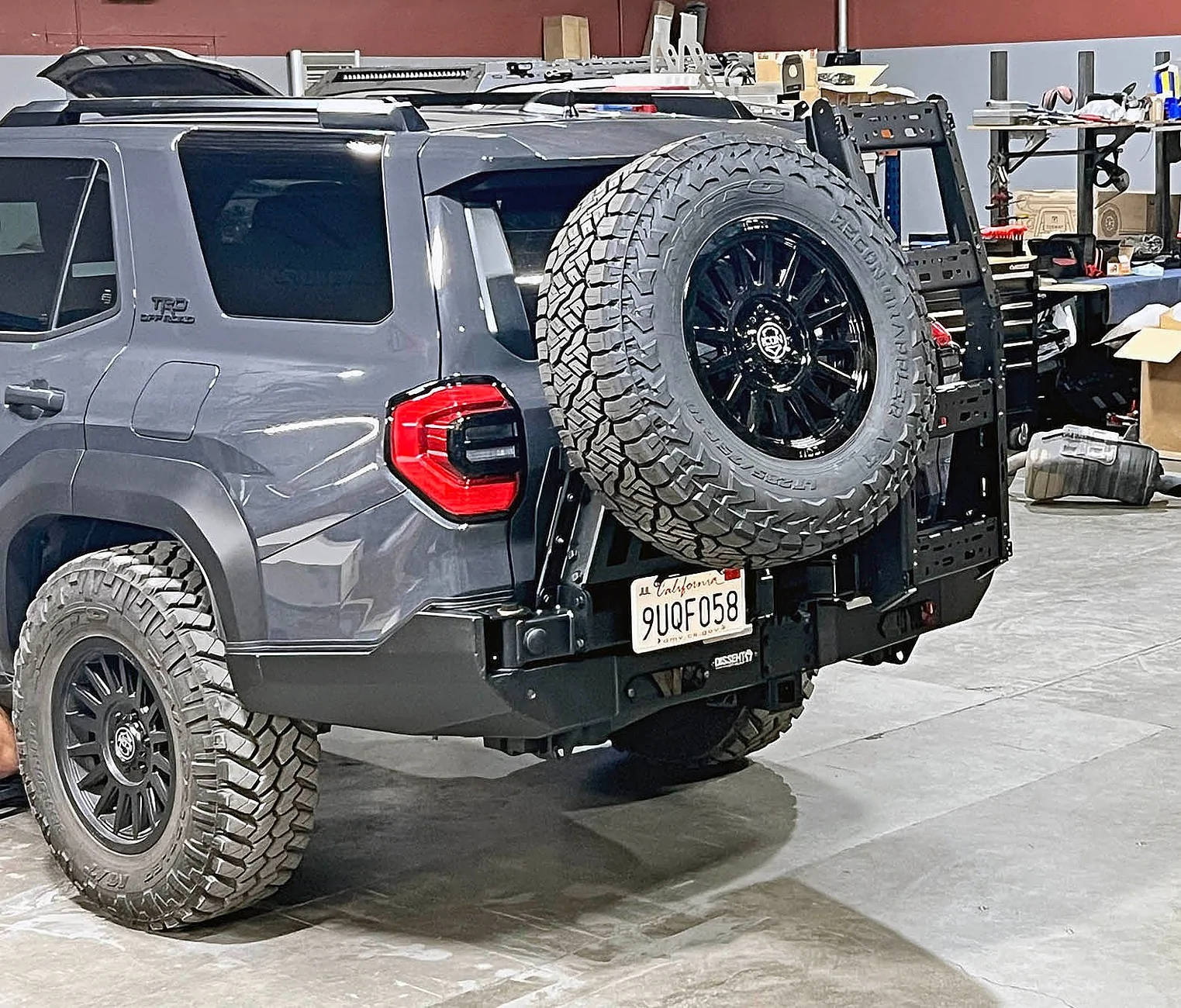 2025 4runner 6th gen Full width rear bumper w/ swing-out tire carrier by Dissent Off-Road (for 6th gen 4Runner) Full width rear bumper w: swing-out tire carrier from Dissent Off-Road (for 6th gen 4Runner) 9