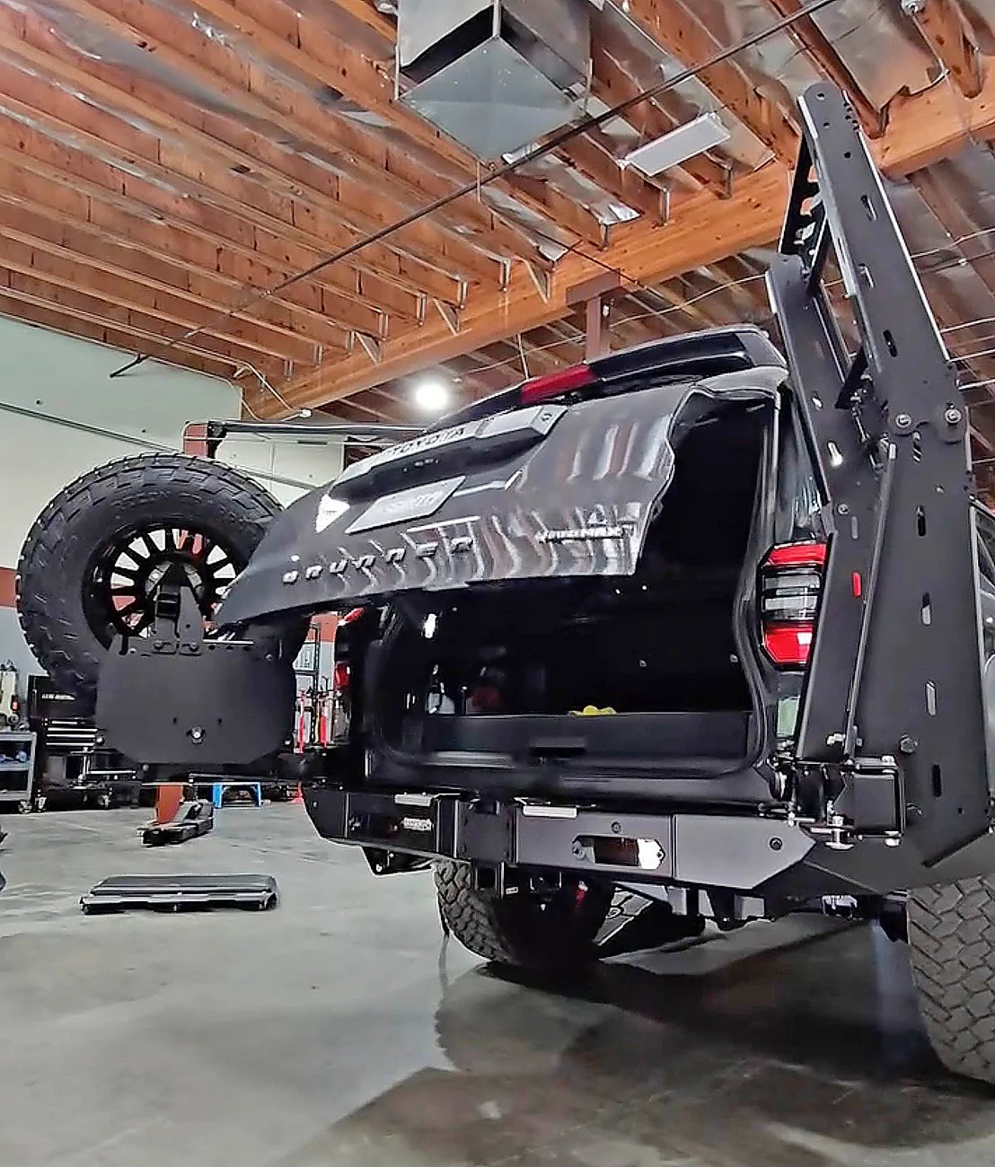 2025 4runner 6th gen Full width rear bumper w/ swing-out tire carrier by Dissent Off-Road (for 6th gen 4Runner) Full width rear bumper w: swing-out tire carrier from Dissent Off-Road (for 6th gen 4Runner) 3