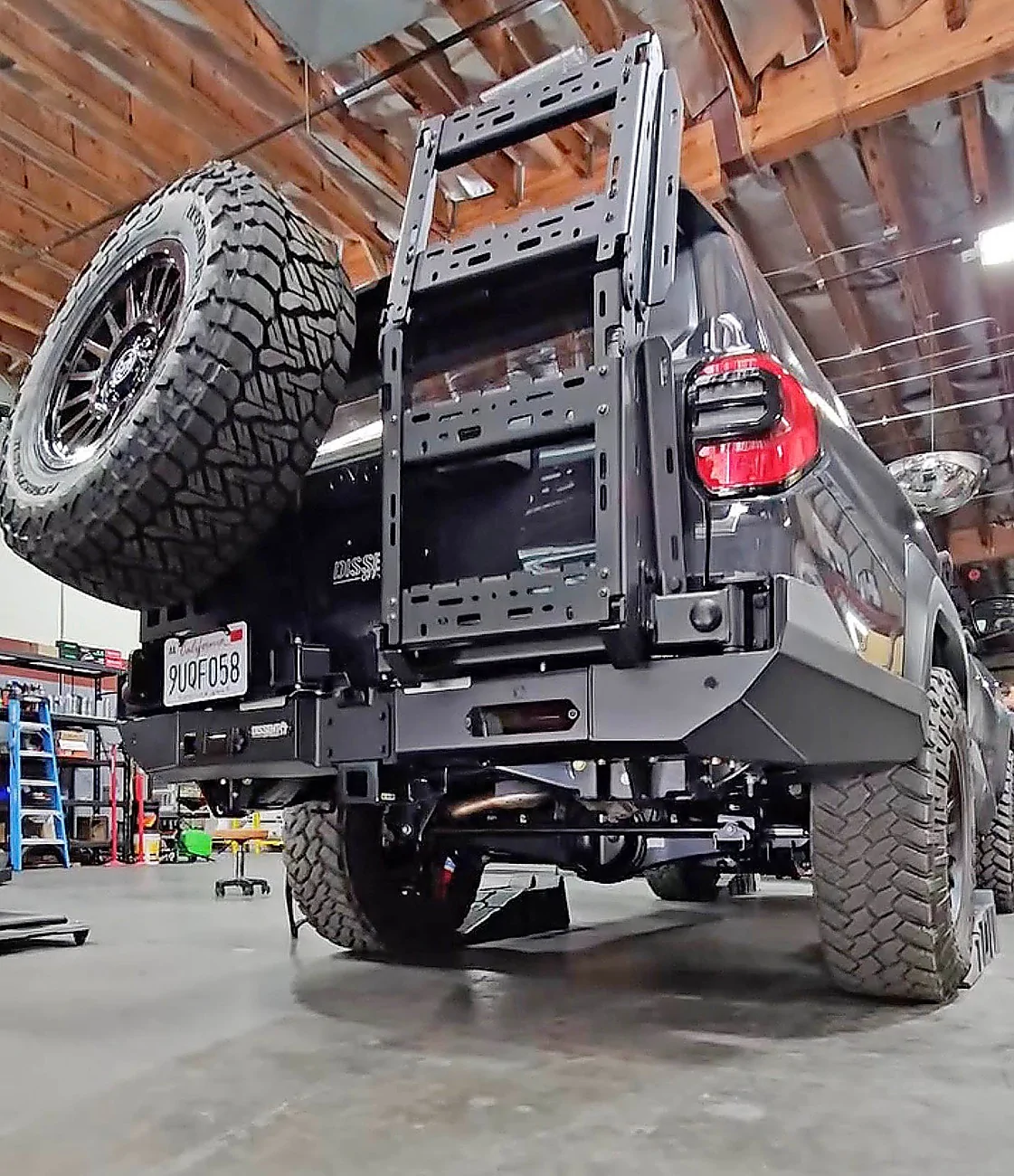 2025 4runner 6th gen Full width rear bumper w/ swing-out tire carrier by Dissent Off-Road (for 6th gen 4Runner) Full width rear bumper w: swing-out tire carrier from Dissent Off-Road (for 6th gen 4Runner) 5