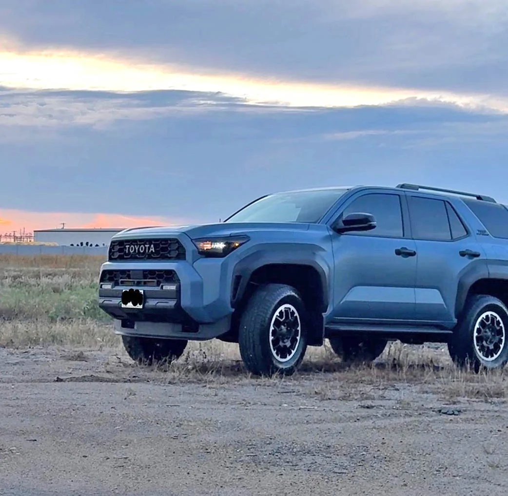 2025 4runner 6th gen TRD ORP Heritage Blue - 35s MT Baja Boss A/T 255/85/R17 Pizza Cutter Build +30mm Offset - Matte PPF - Aftermarket Grille IMG_3093 (1)