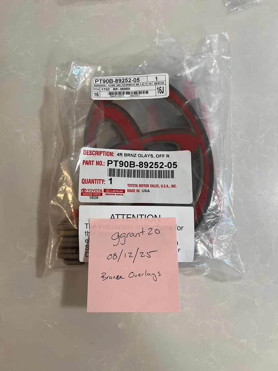 2025 4runner 6th gen WTS - Toyota OEM Bronze Emblem Overlay Kit - TRD Off Road IMG_0482