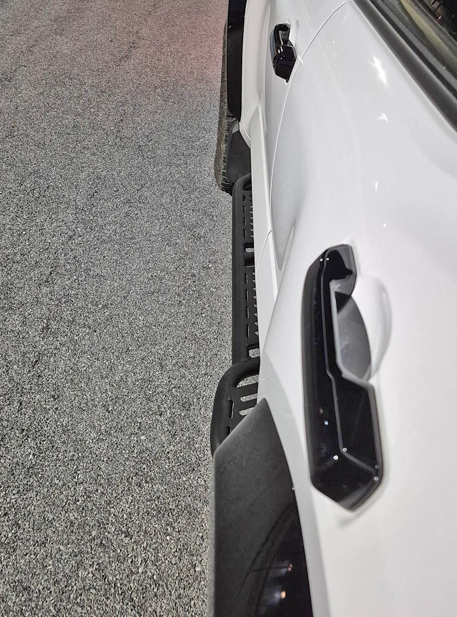 2025 4runner 6th gen Wescott Designs 20 Degree Rock Sliders with KickOut installed photos & impressions Wescott Designs 20 Degree Rock Sliders with KickOut 2025 4runner 6th gen - 20250811_204150