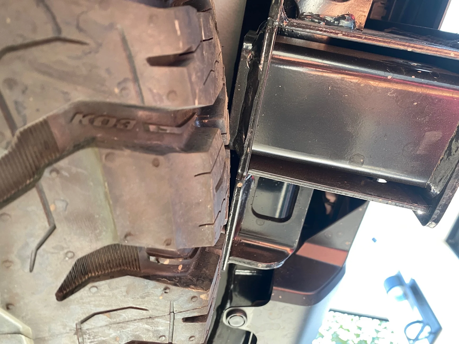 2025 4runner 6th gen Largest size spare tire fit in undermount carrier? IMG_9226