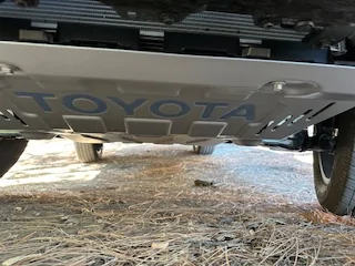 2025 4runner 6th gen Skid plate letters paint matched to body color (Heritage Blue) -- sourced from Land Cruiser img_4662-jpg