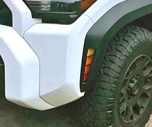 2025 4runner 6th gen Debadged / badgeless TRD ORP Ice Cap (w/ Heritage colors gradient fender vent decals) Taco Vinyl Heritage colors gradient fender vents