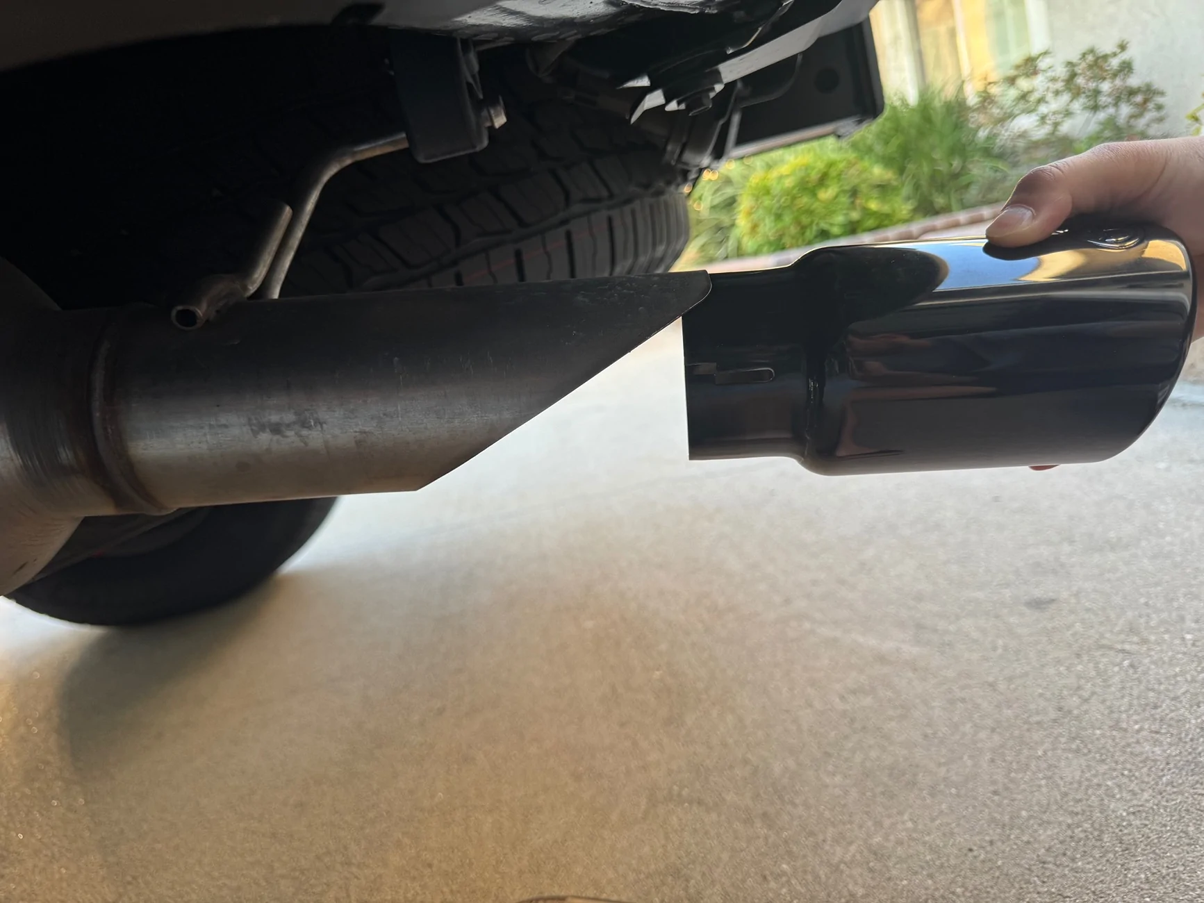 2025 Toyota 4runner Black Exhaust Tip Installed on TRD Pro IMG_2994