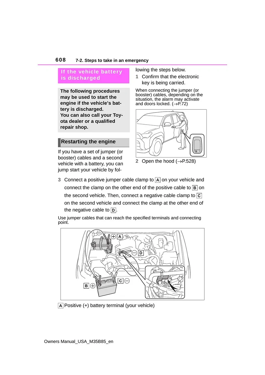 2025 4runner 6th gen Battery Replacement & Jump Start (How-to Instructions) Battery Jump Start & Replacement (How-to Instructions) 3