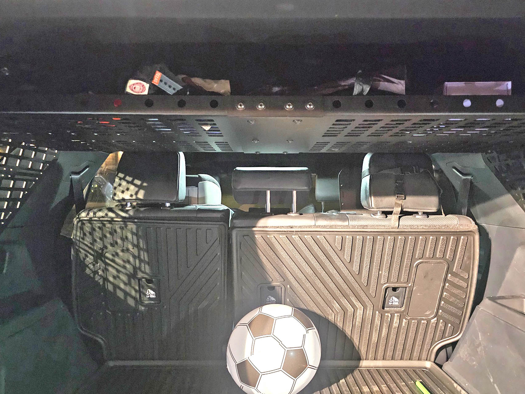 2025 4runner 6th gen Cali Raised Interior Window Molle Panels and Overhead Tray installed in cargo area 20250815_233438
