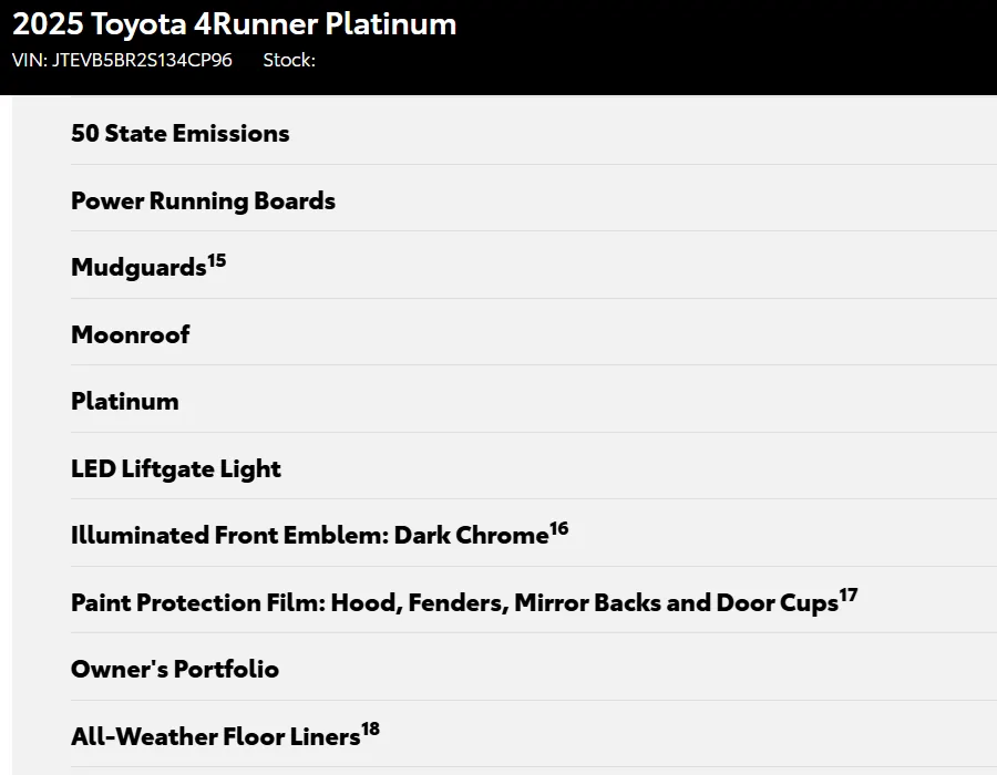 2025 4runner 6th gen Platinum allocations increasing 1755772806414-m3
