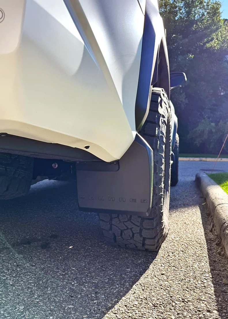2025 4runner 6th gen Trailhunter / TRD Pro mudflaps upgrade installed on TRD Off-Road ORP (part numbers & photos) Trailhunter TRD Pro mudflaps installed on 2025 4runner 6th gen4