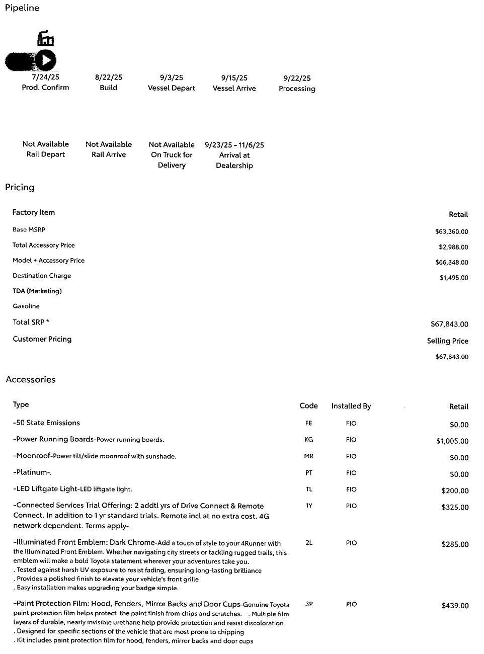 2025 4runner 6th gen My Journey for a new 6th gen Platinum 2025 4Runner Allocation Reserve Request 22