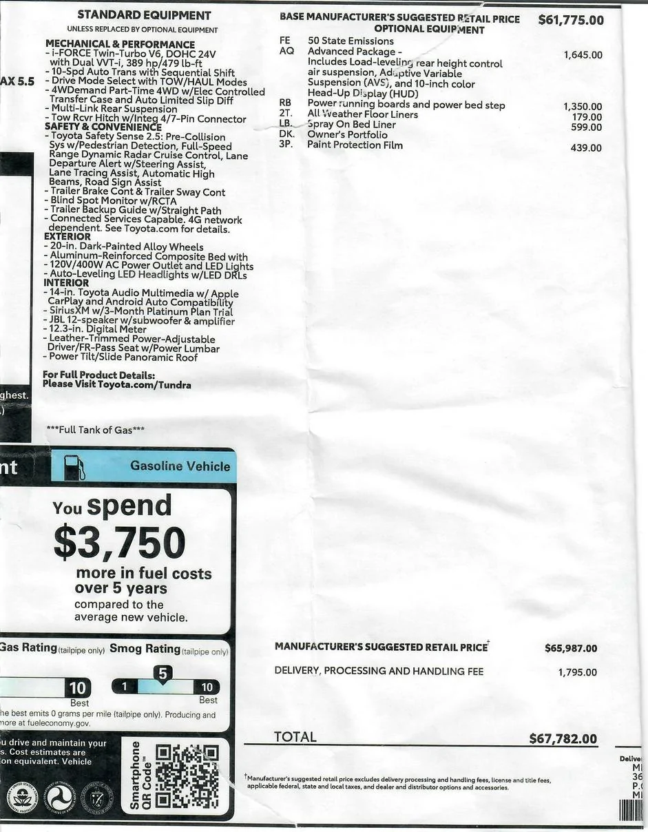 2025 4runner 6th gen My Journey for a new 6th gen Platinum 2023 Tundra Window Sticker