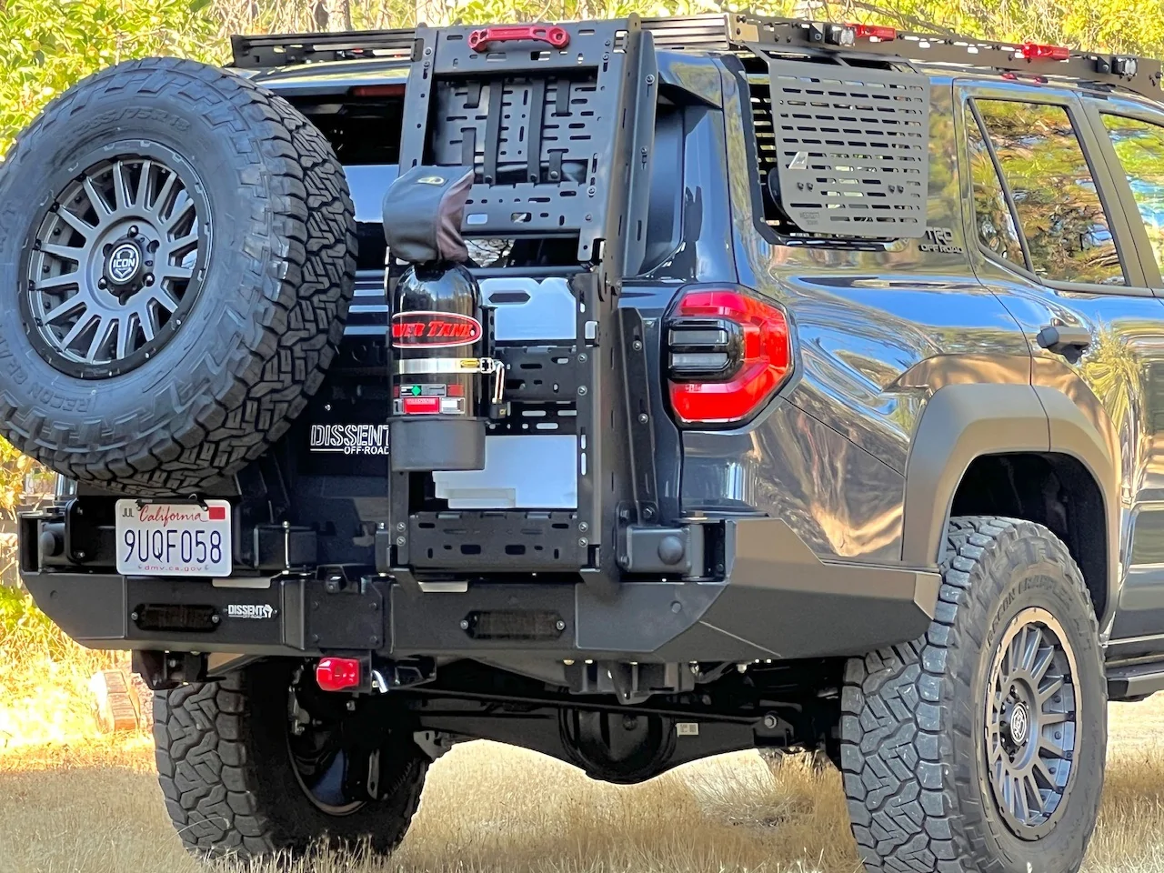 2025 4runner 6th gen Full width rear bumper w/ swing-out tire carrier by Dissent Off-Road (for 6th gen 4Runner) l-width-rear-bumper-w-swing-out-tire-carrier-1-jpg