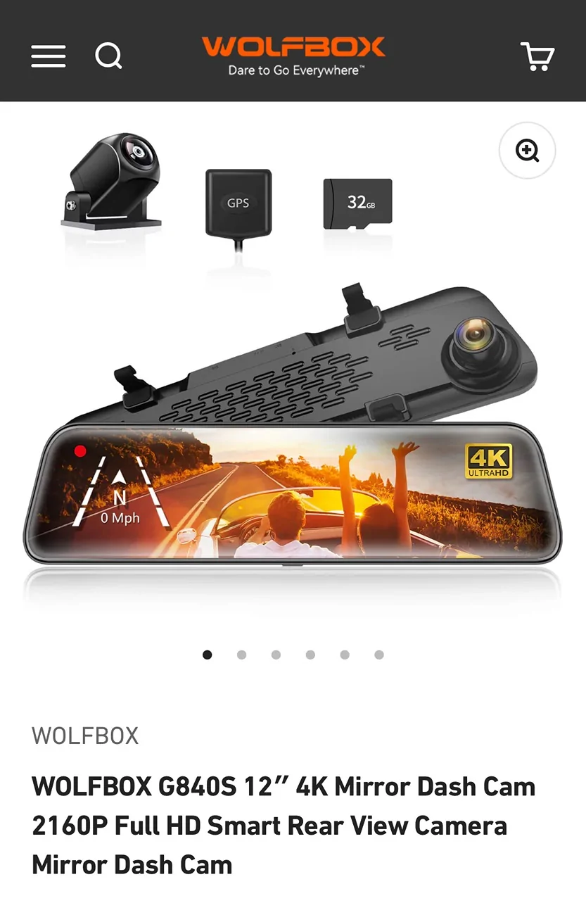 2025 4runner 6th gen Wolfbox Rear View Mirror Dash Cam / Rear Camera (G840S) - Install IMG_3601