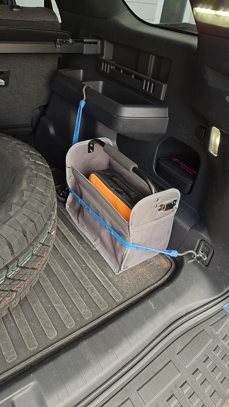 2025 4runner 6th gen Ideas for stowing a trailer hitch 20250829_124029356