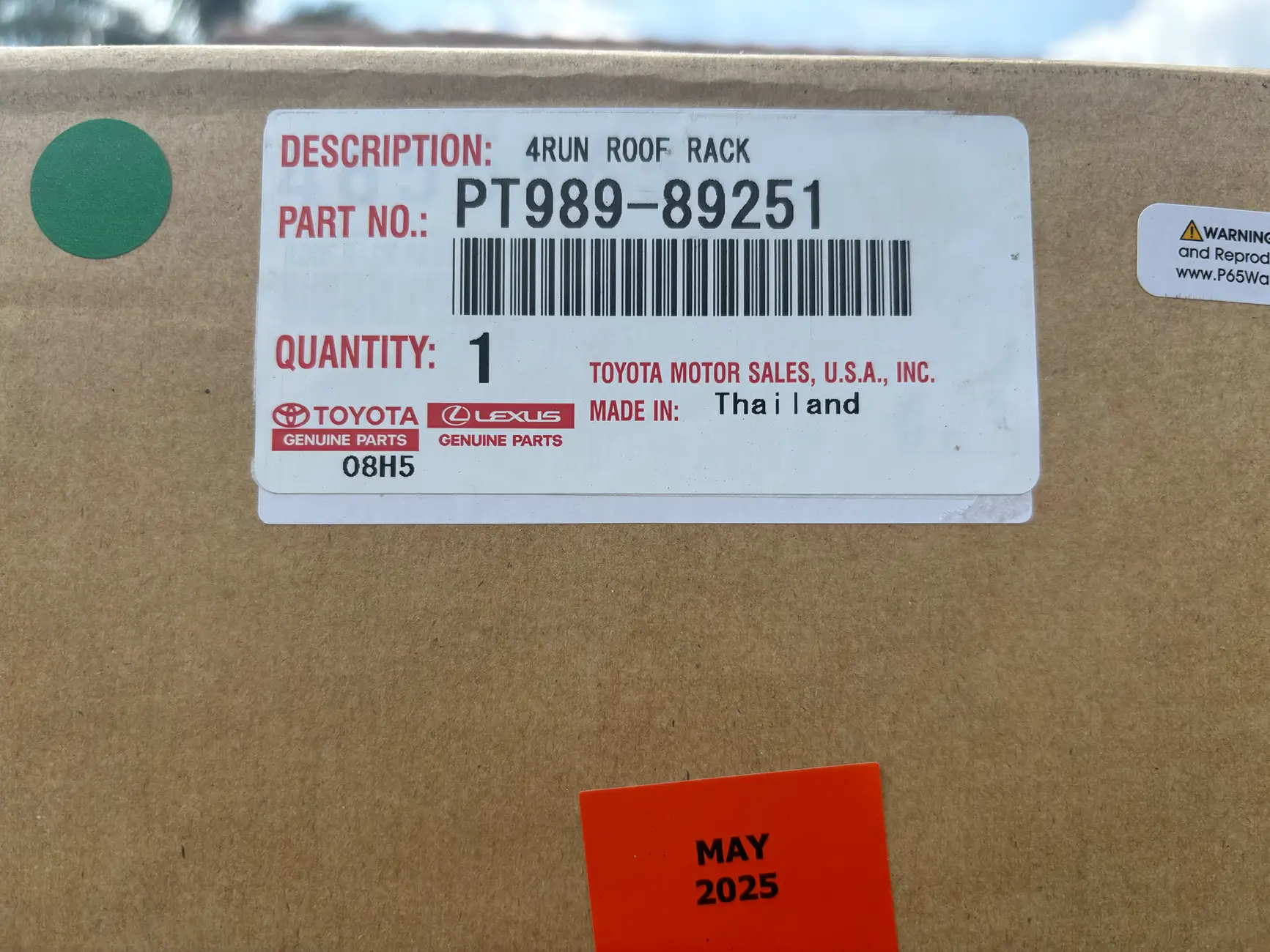 2025 4runner 6th gen ARB / Trailhunter Roof Rack Install -- Part number PT989-89251 tempImagezZ46y1