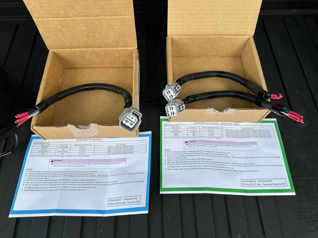 2025 4runner 6th gen Baja Designs Squadron Sport Ditch Lights installed using AUX switches - DIY writeup 2964